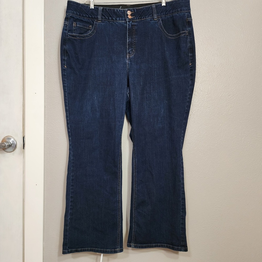 Lane Bryant Jean's Women's Plus Size 22 Short Dark Wash Straight Leg